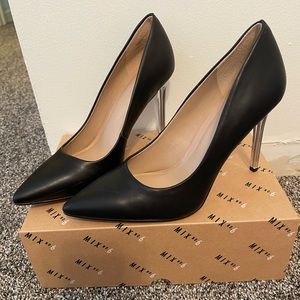 Mix NO. 6 Danyah-C Womens Black Stella Nappa Pointed Toe Heel Pumps 9M.